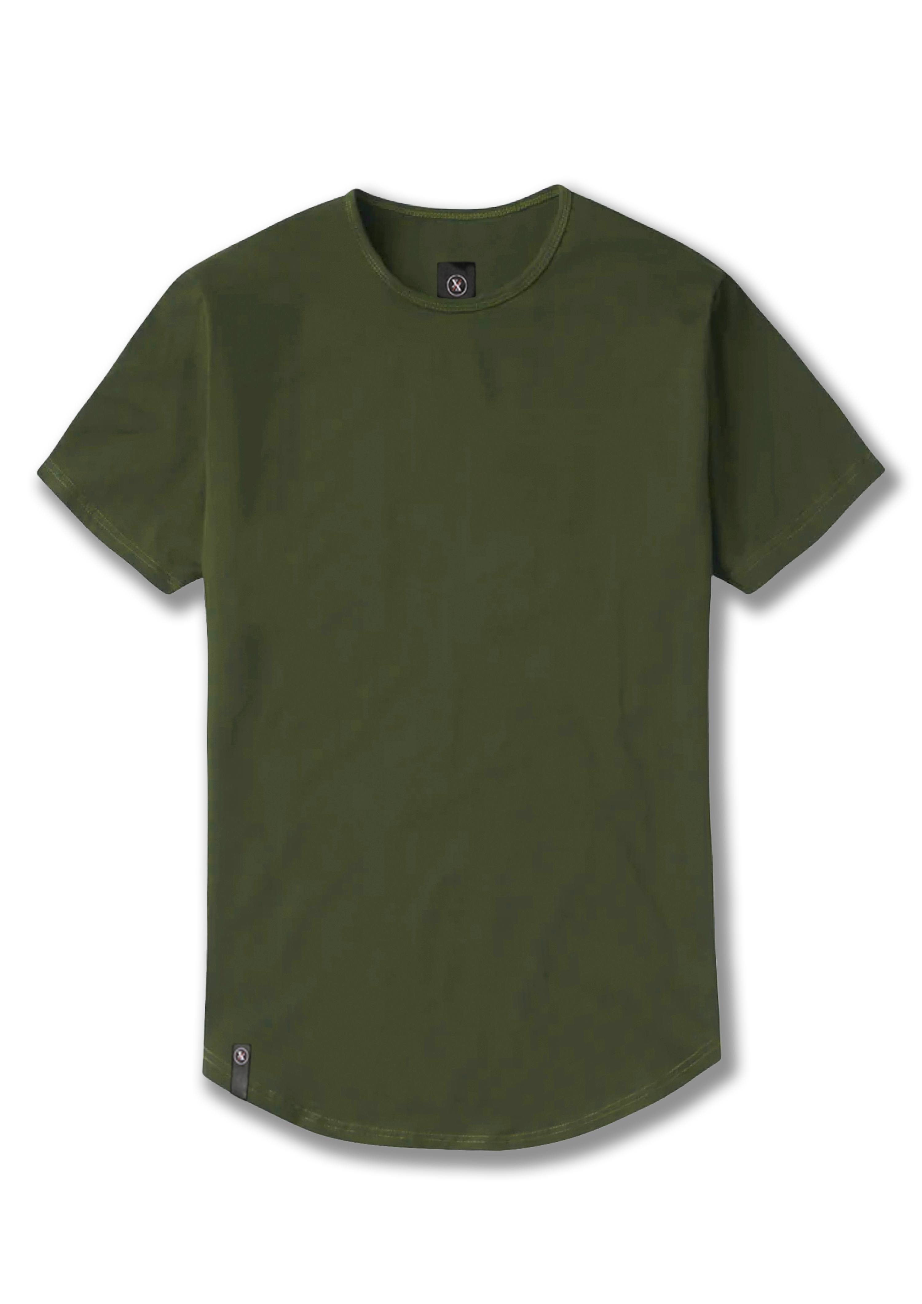 Dark Green Crew Shirt | Men's Curved Hem T-Shirt | Ten 10