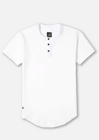 mens henley white curved hem premium t shirt from 10 10 apparel