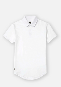 White men's stratus prestige polo from Ten/10 apparel. Premium triple woven fabric product picture