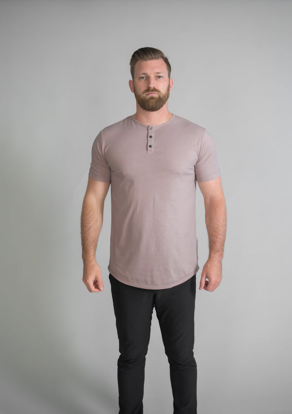 Henley Curved Hem