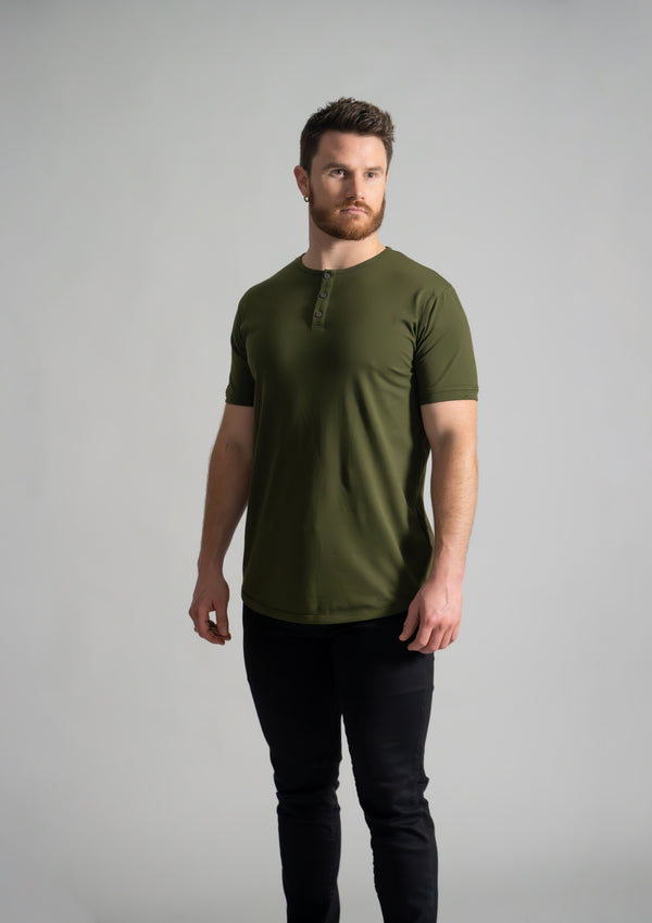 Henley Curved Hem