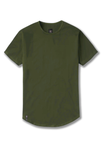 Green mint colored extended curved hem mens shirt from Ten out of Ten Apparel.