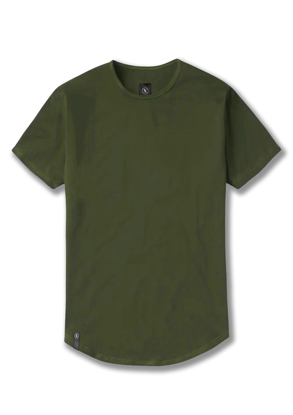 Green mint colored extended curved hem mens shirt from Ten out of Ten Apparel.