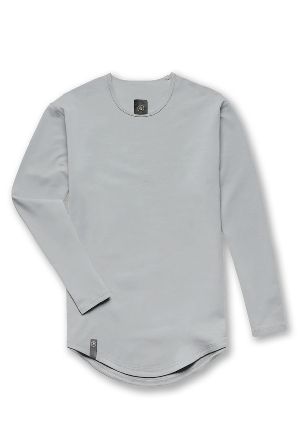 Mens long sleeve curved hem granite shirt from ten10 apparel