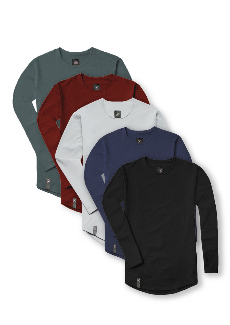 L/S Curved Hem | 5-Pack Bundle Custom