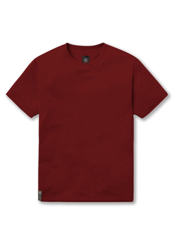 Mahogany colored product picture of a classic fit casual t-shirt from ten10 apparel