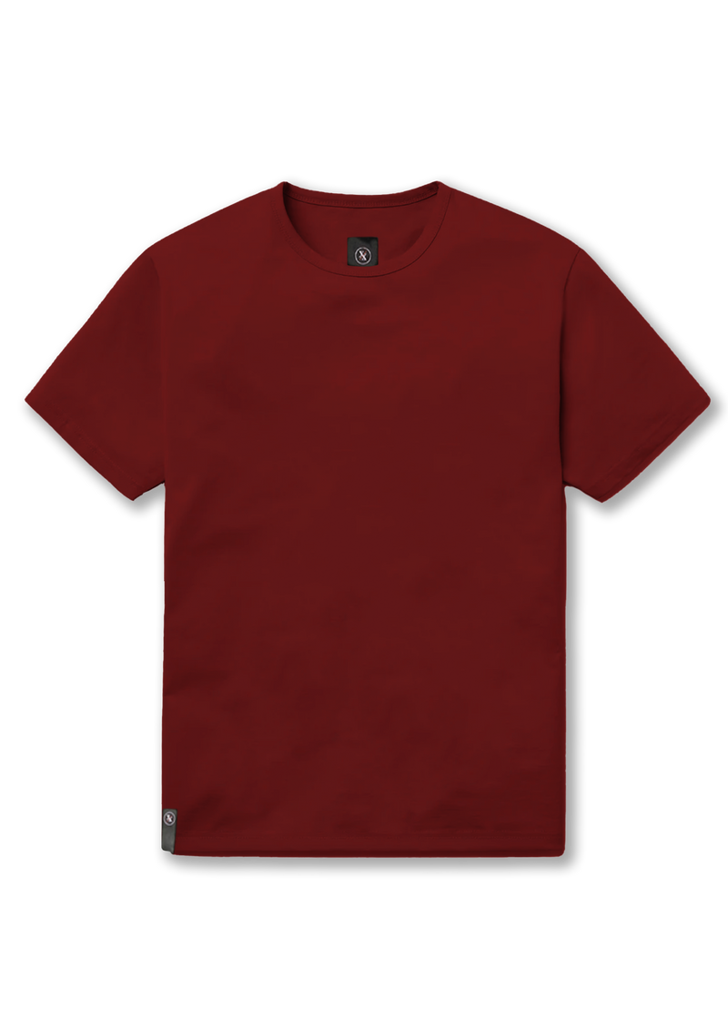 Mahogany colored product picture of a classic fit casual t-shirt from ten10 apparel