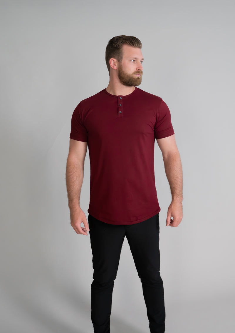 Henley Curved Hem