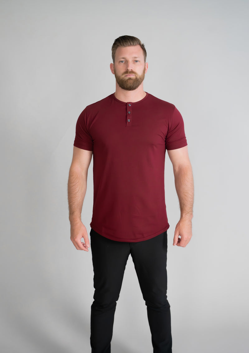Henley Curved Hem