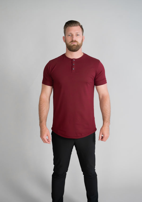 Henley Curved Hem