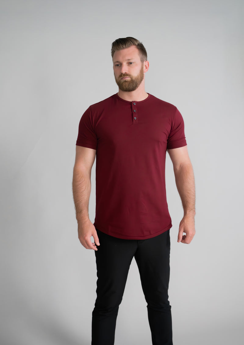 Henley Curved Hem