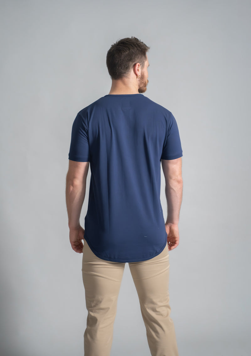 Henley Curved Hem