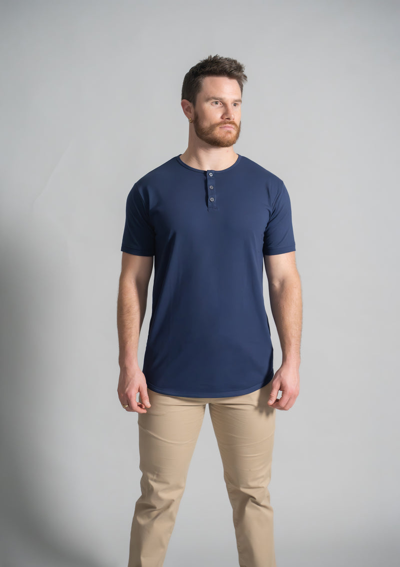 Henley Curved Hem