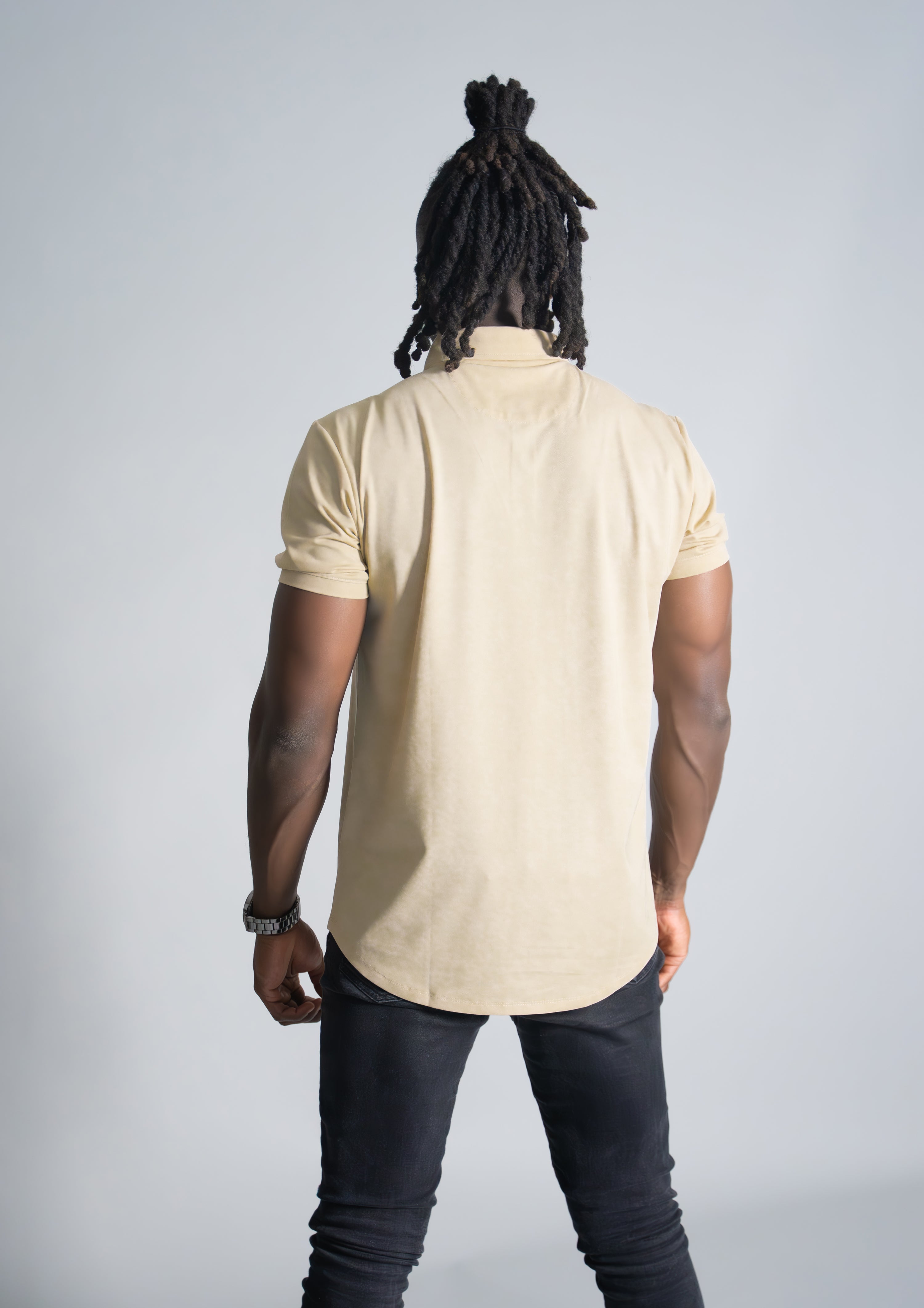 Men's Stratus Sandstone Curved Hem Polo | Ten out of 10 Apparel – Ten ...
