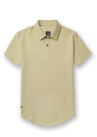 Sandstone beige mens stratus premium polo product picture from ten 10 apparel