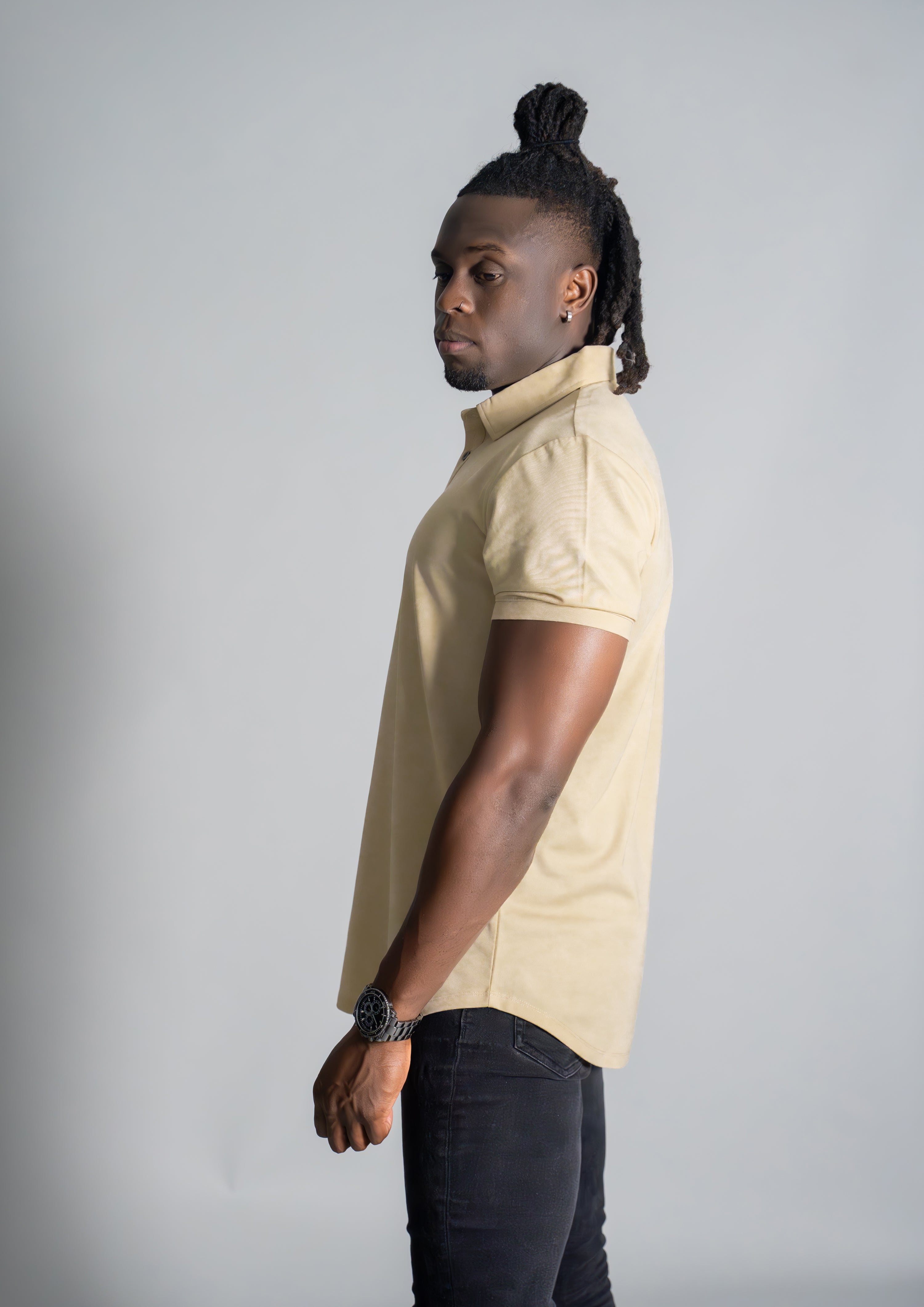 Men's Stratus Sandstone Curved Hem Polo | Ten out of 10 Apparel – Ten ...