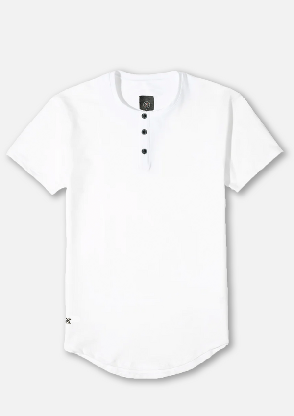 mens henley white curved hem premium t shirt from 10 10 apparel