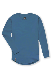 long sleeve pacific curved hem tee