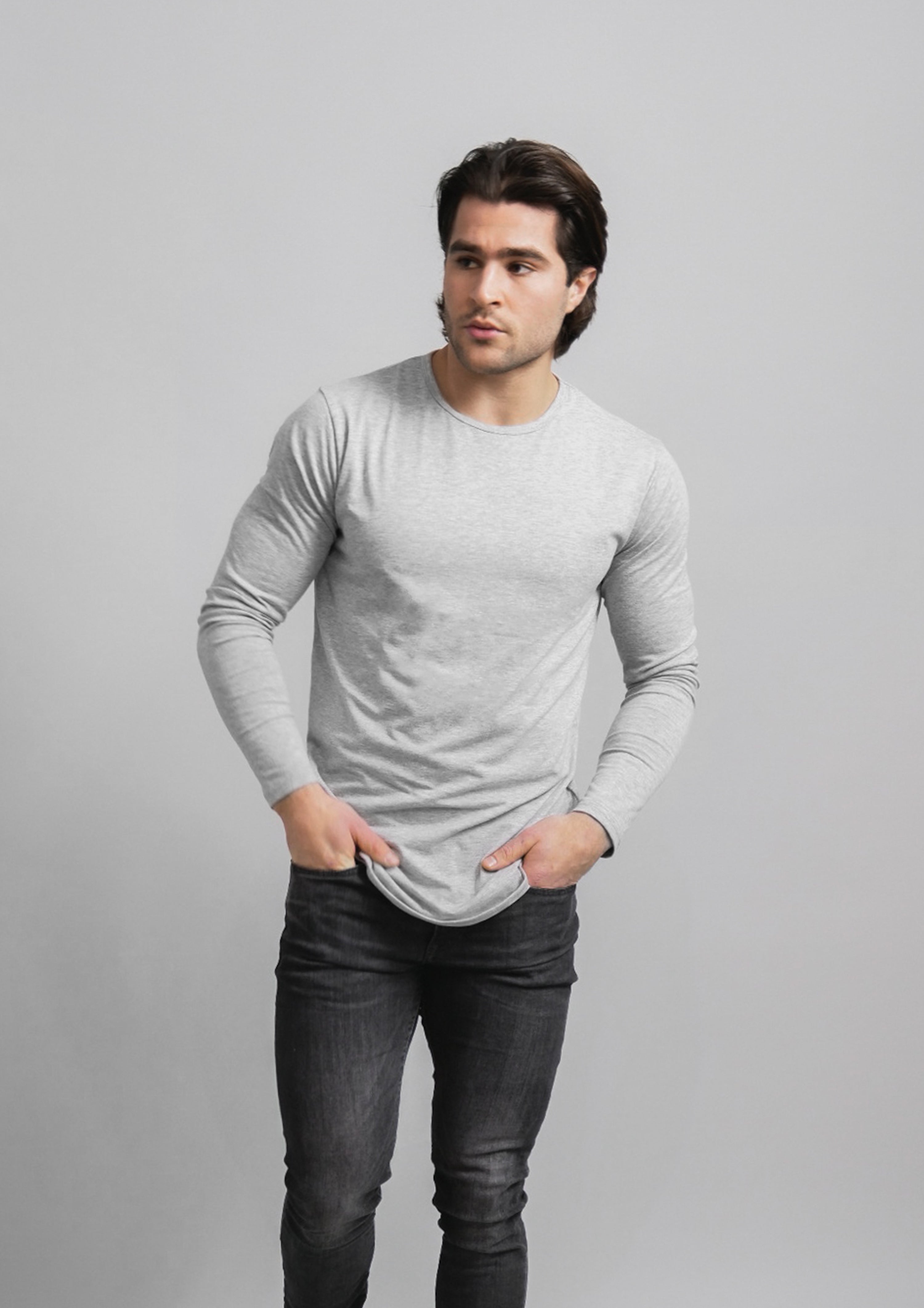 Men's Grey Long Sleeve T-Shirt | Ten 10 Apparel – Ten/10 Apparel