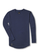 Navy Longsleeve crew neck shirt product picture from Ten/10 apparel