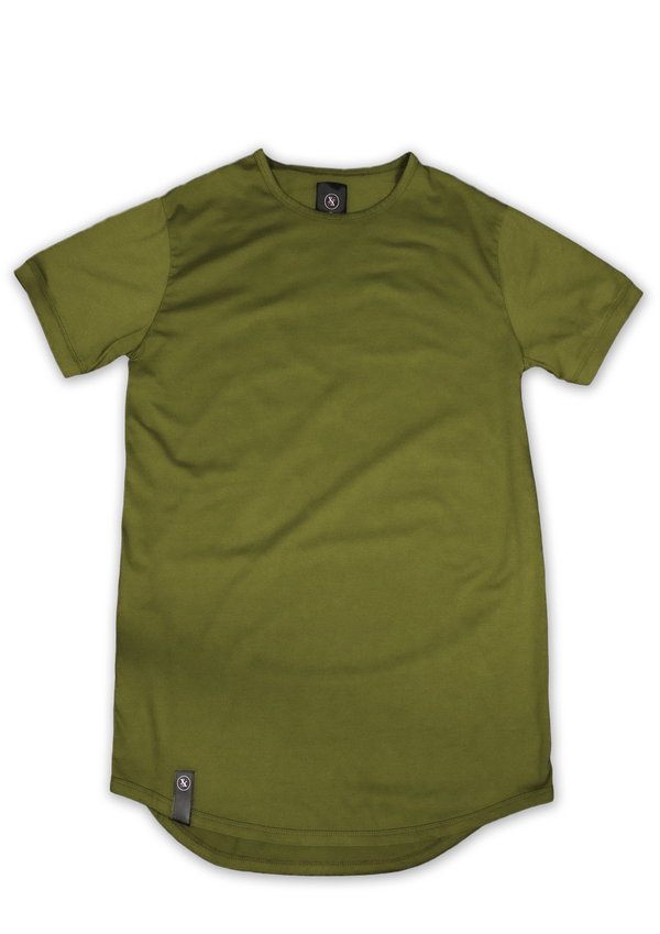 Green mint colored extended curved hem mens shirt from Ten out of Ten Apparel.